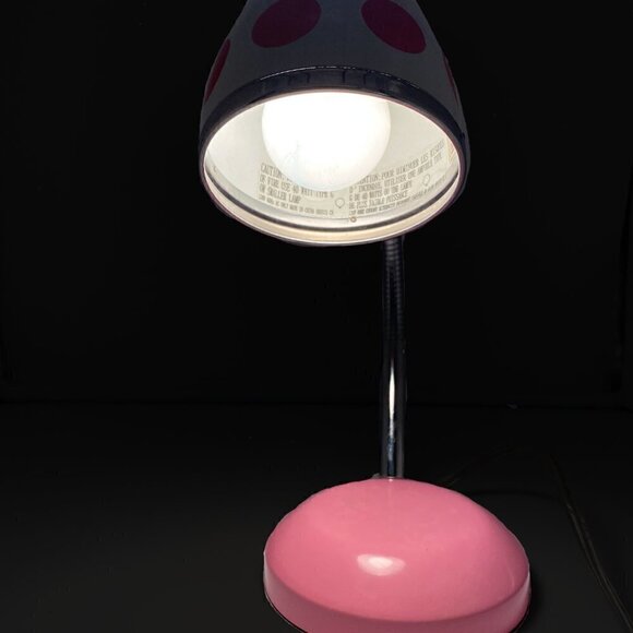 Pottery Barn Kids Gooseneck Desk Lamp Pink Dot - Picture 4 of 7